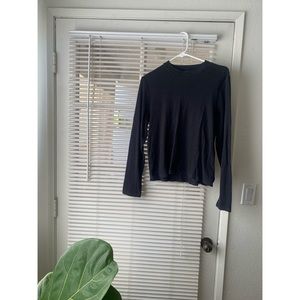 Madewell Black Mockneck Long Sleeve Tee